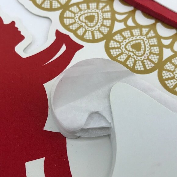 Vintage 80s Beistle Valentine Heart Cupid Art Tissue Honeycomb Centerpiece x 2 - Picture 8 of 12